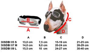Dog Sunglasses Biker Silver frame/Mirror lens