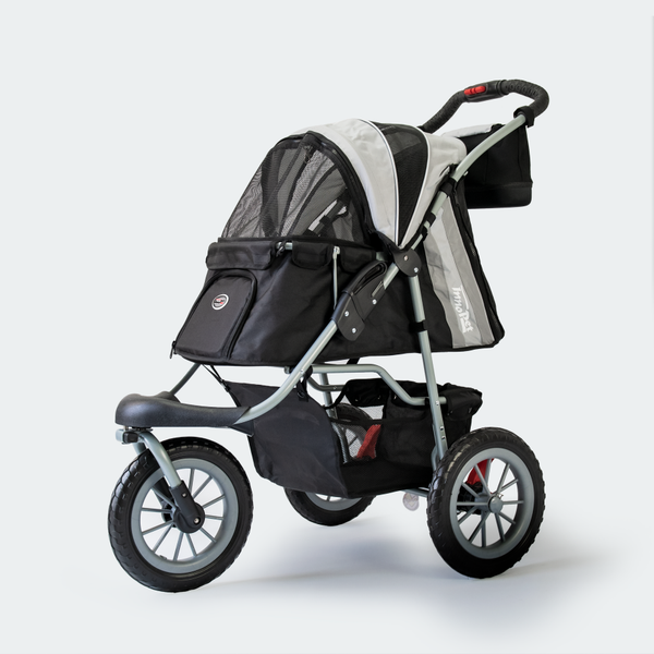 Innopet Comfort Air ECO v2.0 Dog Stroller - 2 Year Warranty Included - Silver & Black